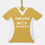 Cross Country Gold Jersey with Photo Christmas Tree Ornament