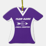 Cross Country Jersey Purple Ornaments