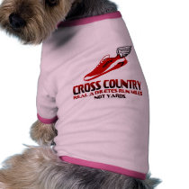 Cross Country Running Dog T Shirt