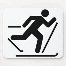 Cross Country Ski Symbol Mousepad