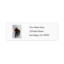 Cross Country Skiers Labels
