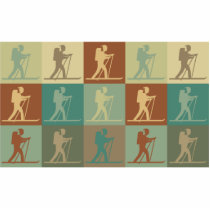 Cross Country Skiing Pop Art Photo Cut Out