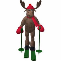 Cross-Country Skiing Whimsical Reindeer