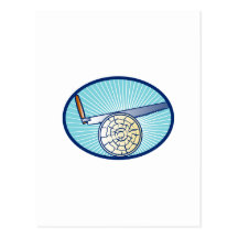 Cross-cut Saw Cutting Log Wood Retro Postcards