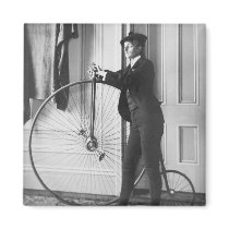 Cross-Dressed Cyclist, 1890 Refrigerator Magnet