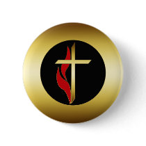 CROSS & FLAME PIN