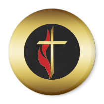 CROSS & FLAME MAGNET