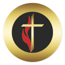 CROSS & FLAME STICKER
