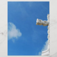 Cross in clouds and blue sky flyers
