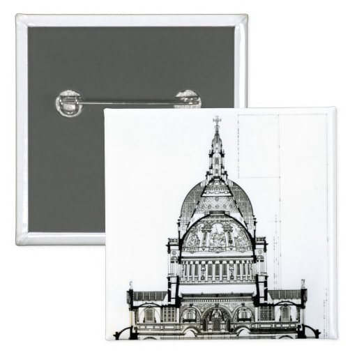Cross section of St. Paul's Cathedral Buttons