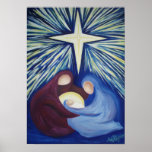 Cross Star Nativity Print