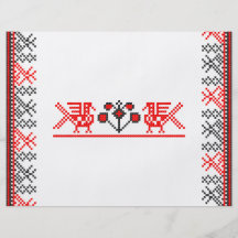 Cross-stitch birds custom flyer