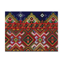 Cross Stitch Embroidery Postcard