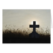 Cross Tombstone Blank Card