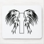 Cross with wings mouse pads