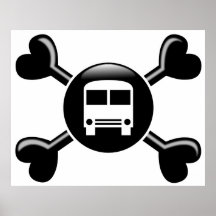 Crossbones Bus Driving Poster