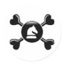 Crossbones Chess Round Stickers