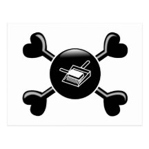 Crossbones Cleaning Postcards