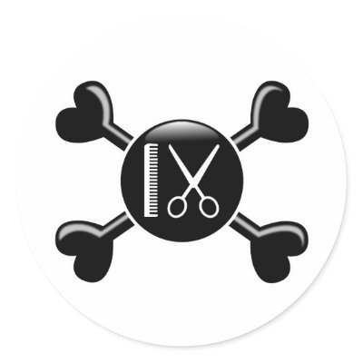 Crossbones Cosmetology Stickers by busybees