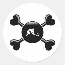 Crossbones Field Hockey Sticker