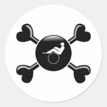 Crossbones Harness Racing Sticker