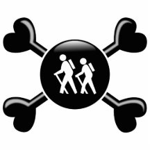 Crossbones Hiking Photo Cutout