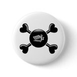 Crossbones Makeup Pinback Button