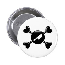 Crossbones Meat Cutting Button