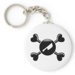 Crossbones Meat Cutting Key Chain