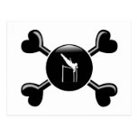 Crossbones Pole Vaulting Post Cards