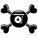 Crossbones Records Acrylic Cut Outs