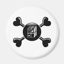 Crossbones Shipping Fridge Magnets
