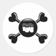 Crossbones Soil Science Round Sticker