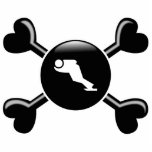 Crossbones Speed Skating Photo Cut Out