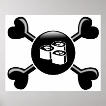 Crossbones Sushi Print
