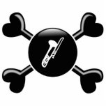 Crossbones Trombone Acrylic Cut Out