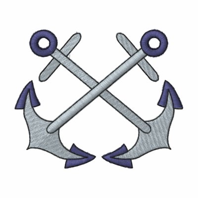 Crossed Anchors by ZazzleEmbroidery