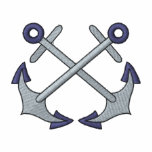 Crossed Anchors embroidered shirts