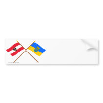 Crossed Austria and Niederösterreich flags