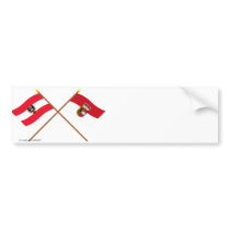 Crossed Austria and Salzburg flags