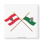 Crossed Austria and Steiermark flags Fridge Magnet