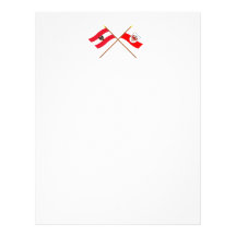 Crossed Austria and Tirol flags Letterhead Template