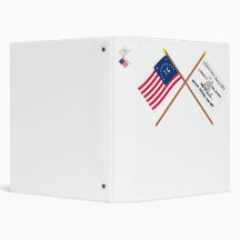 Crossed Bennington and Culpeper Flags Vinyl Binder