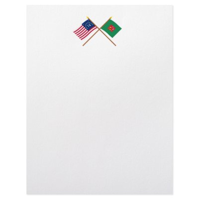Crossed Bennington and First Pennsylvania Reg. Custom Letterhead by Vexillophile