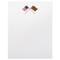 Crossed Bennington and Ft Sackville Flags Letterhead Template