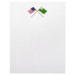 Crossed Bennington and Newburyport Flags Letterhead Design
