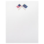 Crossed Bennington and Whiskey Rebellion Flags letterhead
