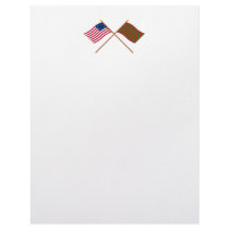 Crossed Betsy Ross and Ft Sackville Flags Customized Letterhead
