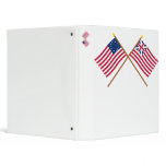 Crossed Betsy Ross and Grand Union Flags Binders