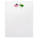 Crossed Betsy Ross and Newburyport Flags Letterhead